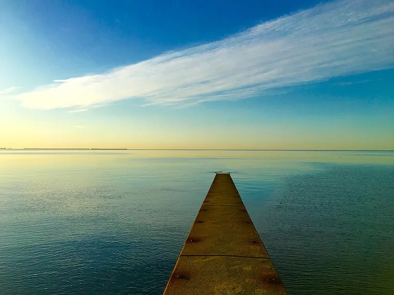 Fishing jetty steps away