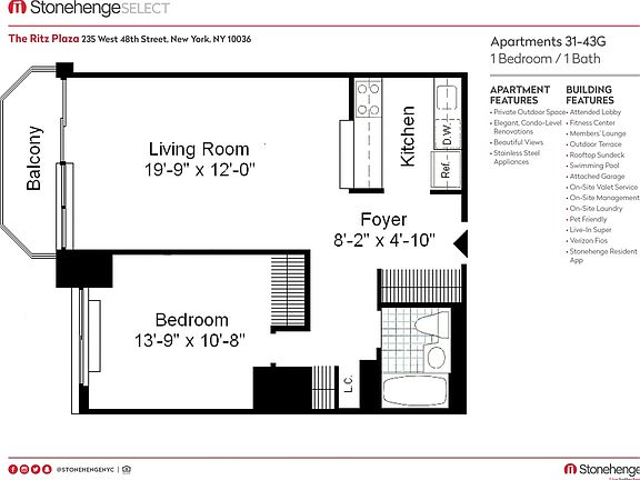 2nd image of 235 W 48th St APT 35G