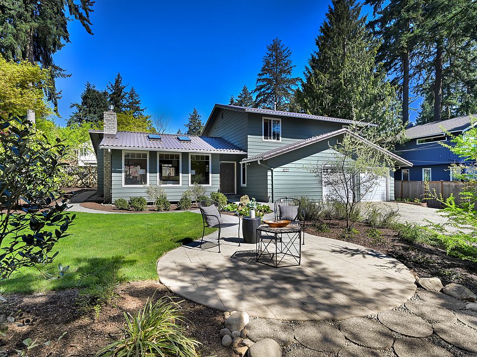 Front view with patio