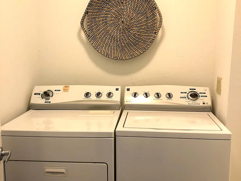 Indoor laundry facilities. Washer dryer included.