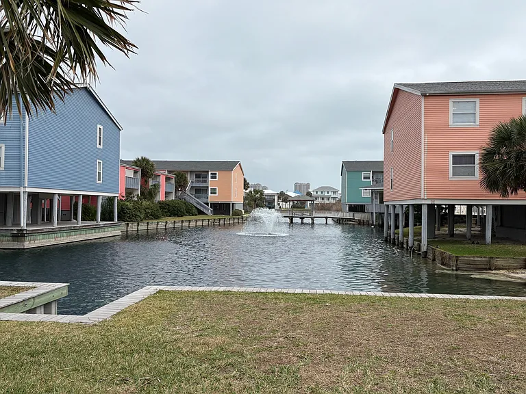 Love hearing the sound of the fountain in the lagoon.