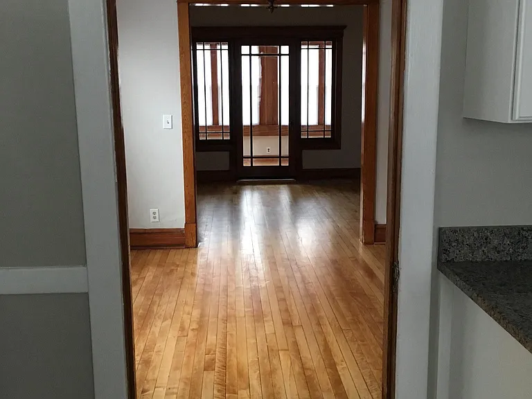 View from kitchen into Living & Dining