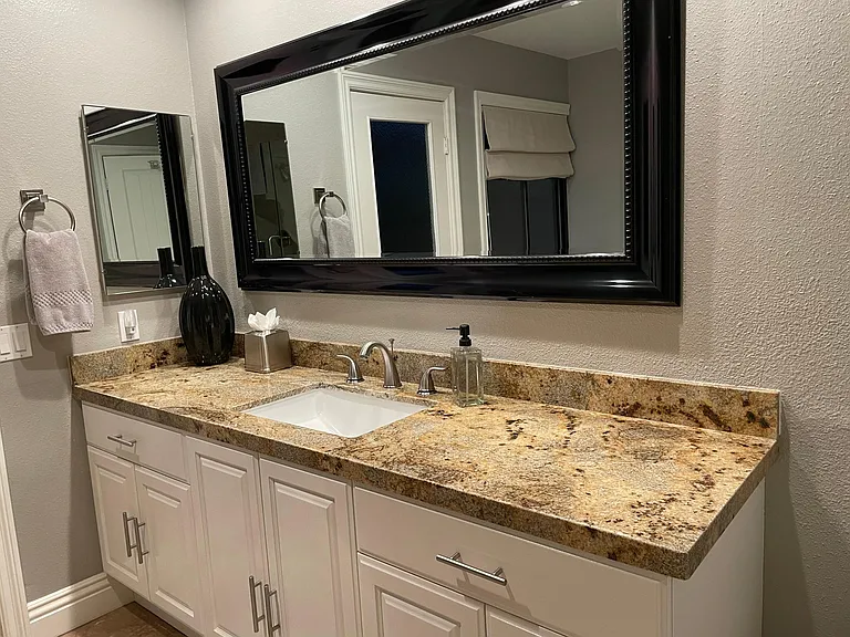 Guest room #2 bath with soaking tub and separate shower