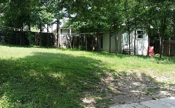 Storage shed in back yard.
