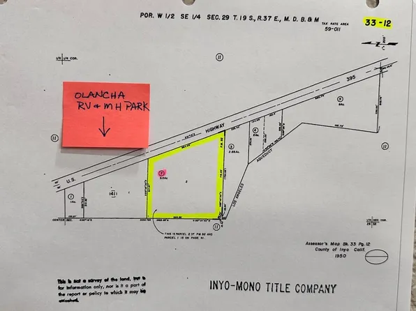 S Highway 395, Olancha, CA 93549
