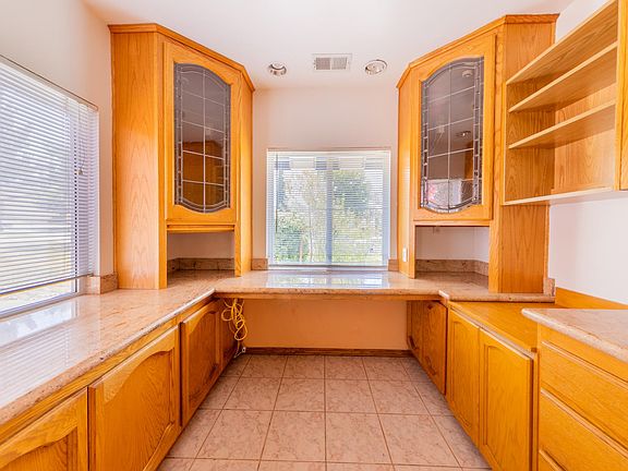 Corner cabinets have lighting