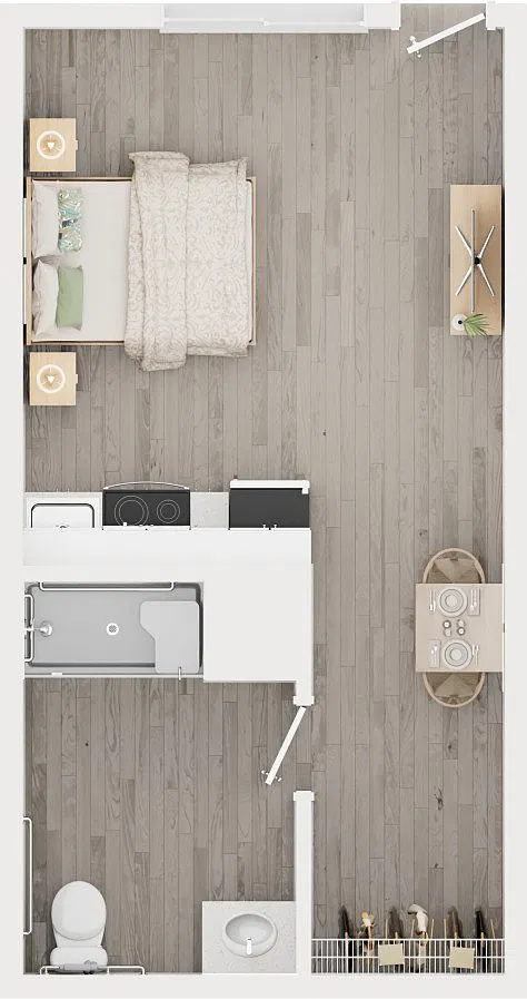 Floor plan Studio (ADA)