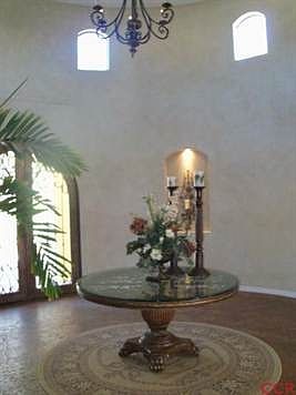 Gorgeous stamped concrete rotunda entrance