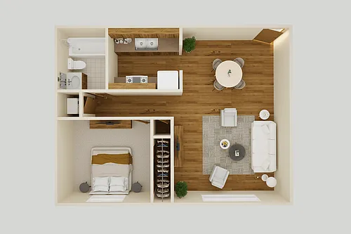 Floor plan 1 bedroom