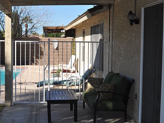 Looking from porch to pool deck.