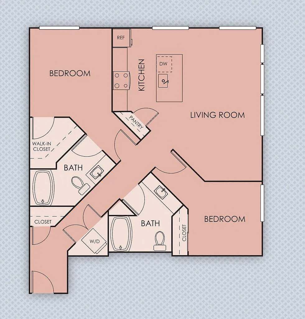 Floor plan 2X2 D2