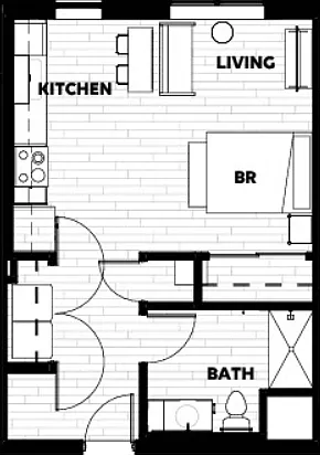 Studio: Beds - Studio: Baths - 1: SqFt - 571