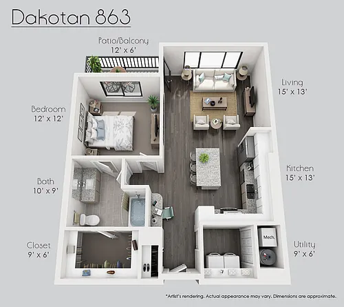 Floor plan The Dakotan 863