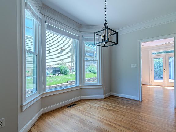 A lovely breakfast nook sits off the kitchen