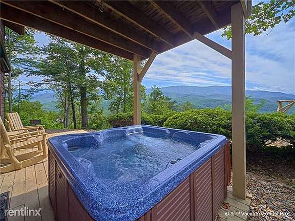 The luxurious outdoor hot tub