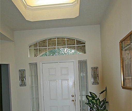 Come on in - Beautiful  lighted coffered  ceiling - Tiled entry