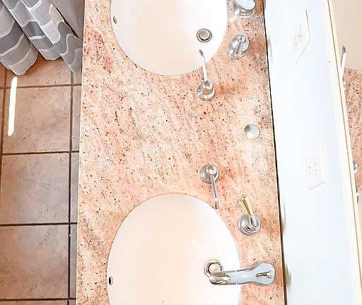 Granite his and hers sinks