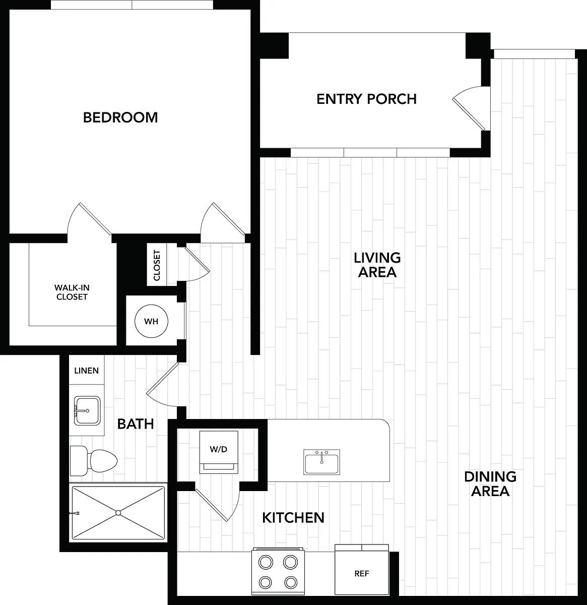 Floor plan 1 Bed/1 Bath-A1