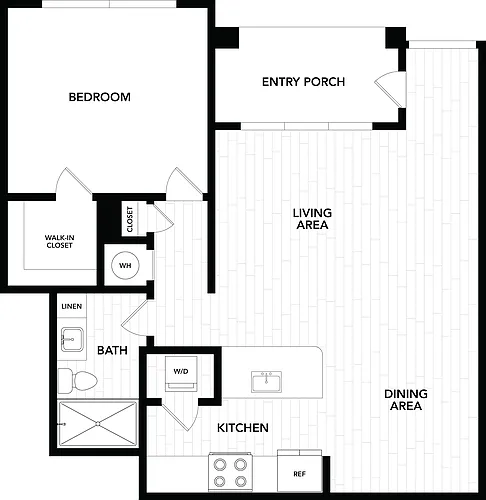 Floor plan 1 Bed/1 Bath-A1