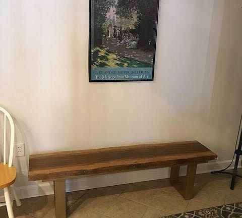 bench in entryway