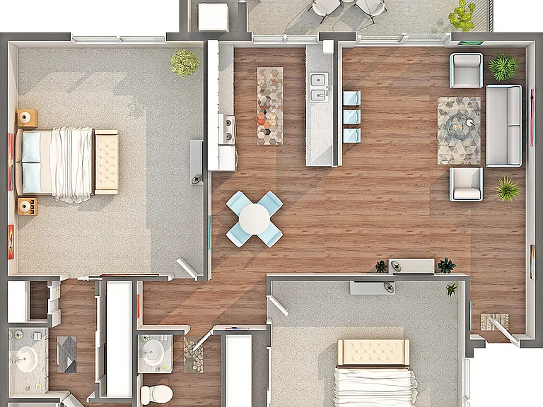 Sequoia | 2-Bedroom Floorplan Sequoia | 2-Bedroom Floorplan