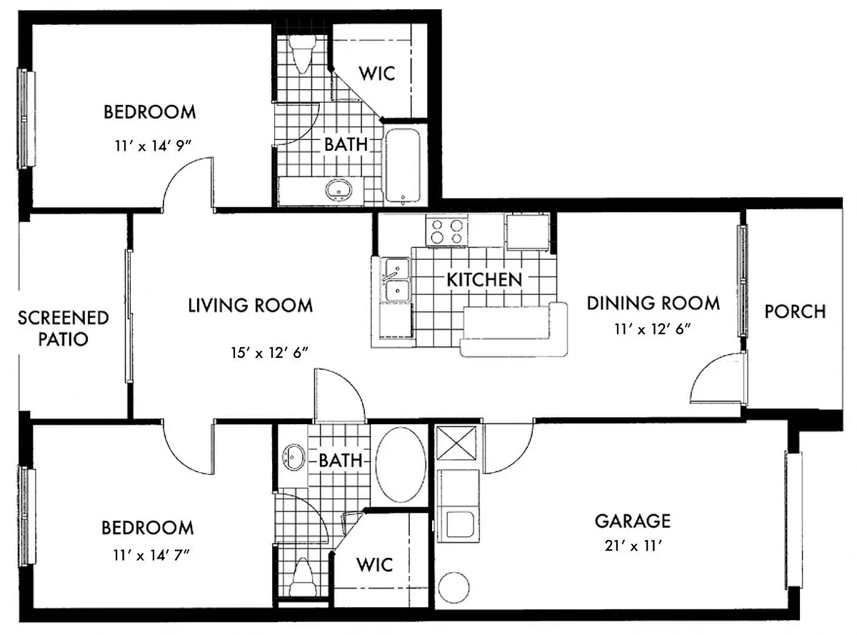 Floor plan Windsor B2D