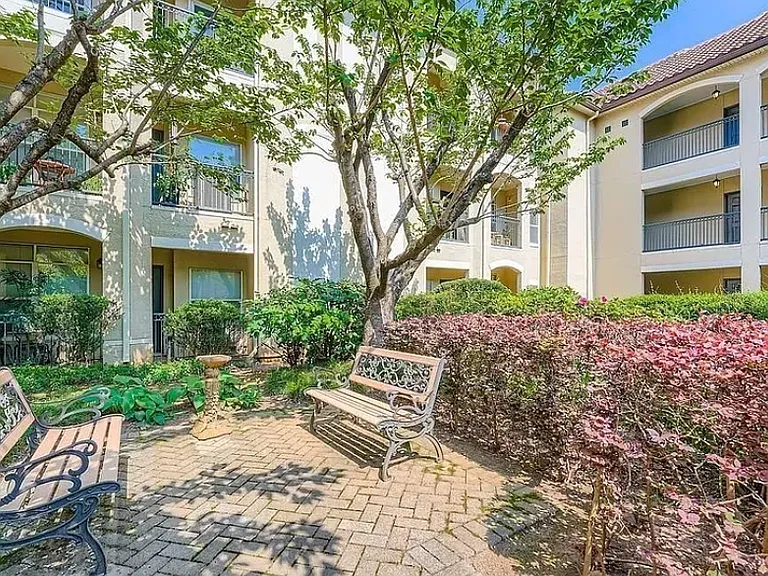 Lower level courtyards, some with barbecue grills