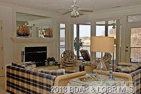 Living area with fireplace