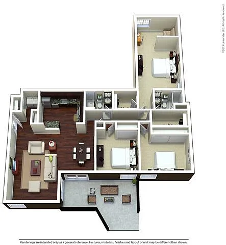 Floor plan 3 Bed 2 Bath