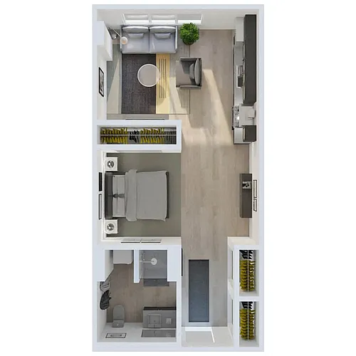 Floor plan JR 1 Bed B3