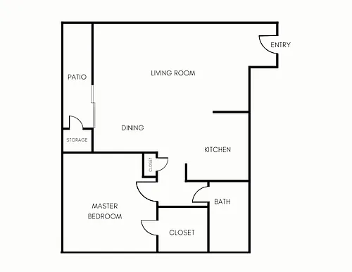 Floor plan 1X1-C