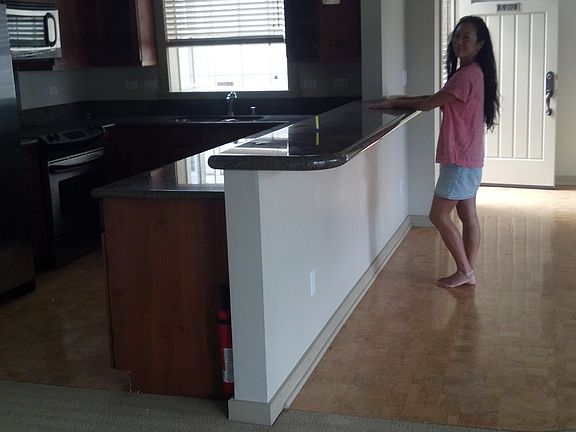 View to entrance & kitchen