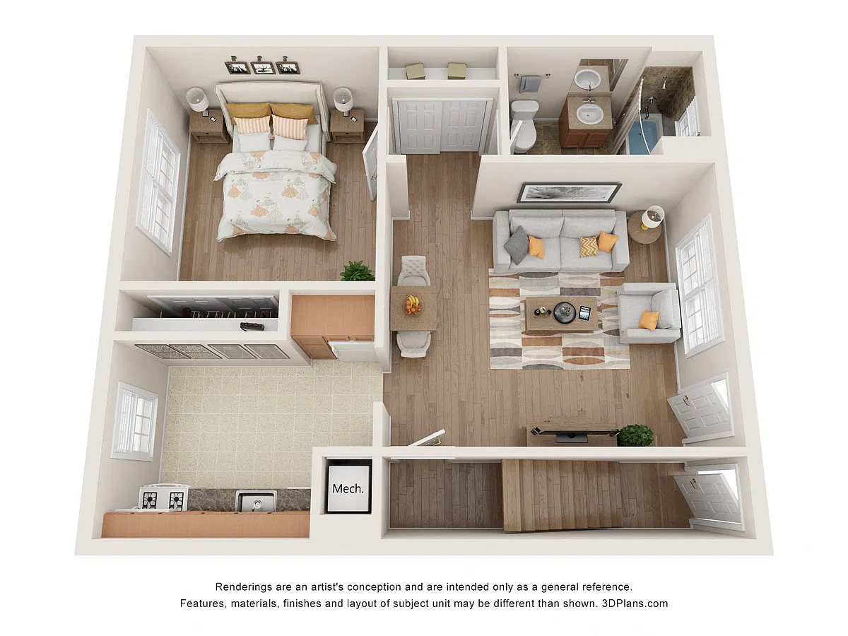 Floor plan 1 BEDROOM CLASSIC