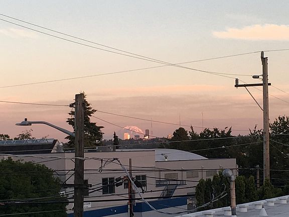 View of Mt. Rainier, Seattle skyline, Space Needle