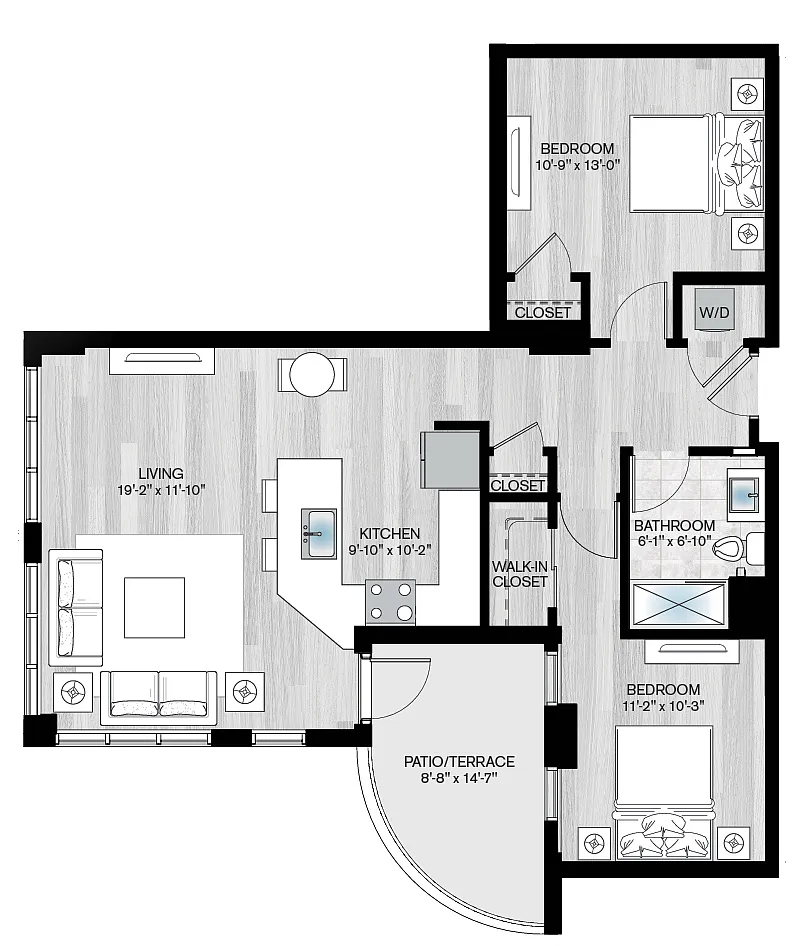 Floor plan Marco2-2B1B-S