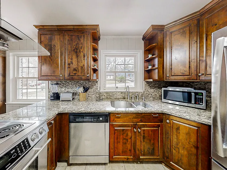 Newly updated chef's kitchen. Pots, pans, and dishware provided.