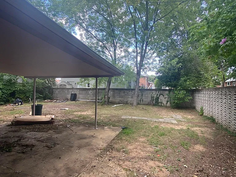Huge rear yard with fencing