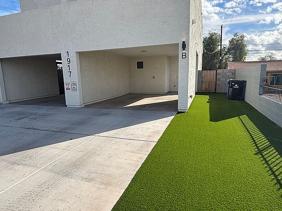 View of the 2-car carport