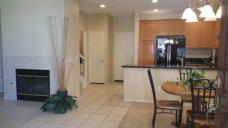 living room kitchen and dining area
