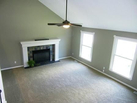 Living Room w/ Vaulted Ceiling
