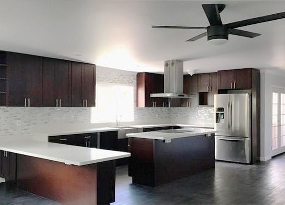 The modern custom kitchen at 2nd floor