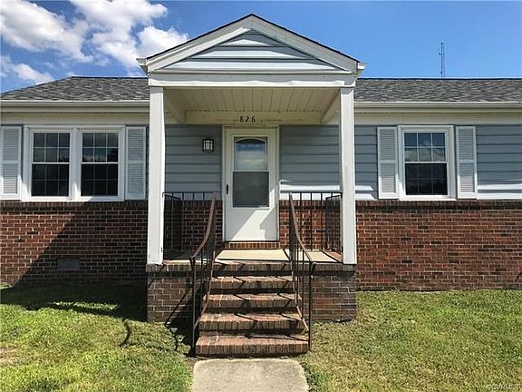 Paved Walkway Brick Steps Covered Front Entry