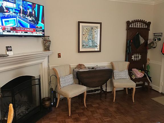Living room with fireplace