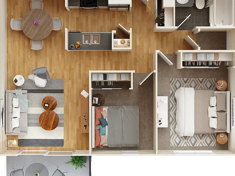 B1 - 2x1 Floor Plan B1 - 2x1 Floor Plan