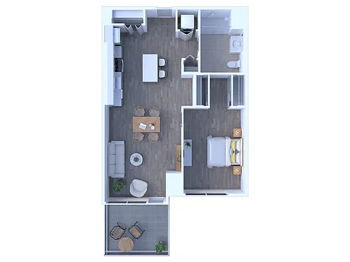 Floor plan One Bedroom A10
