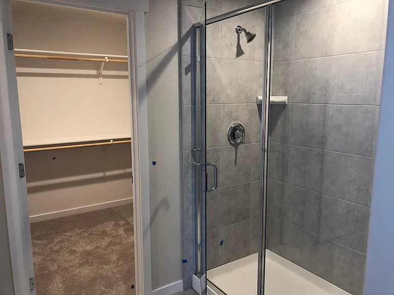 Main room shower and closet view