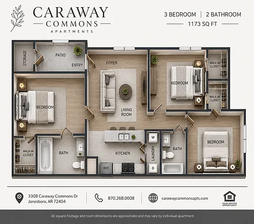 Floor plan 3BR -R