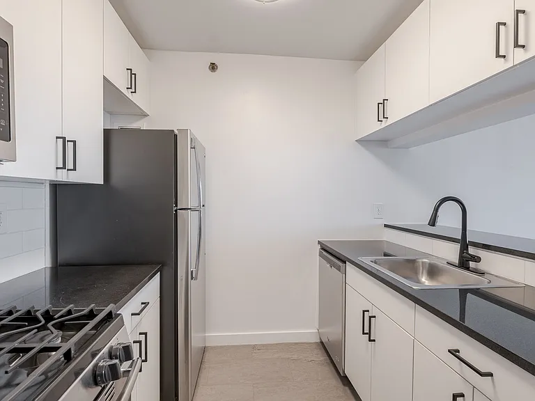 Sleek appliances and modern cabinetry