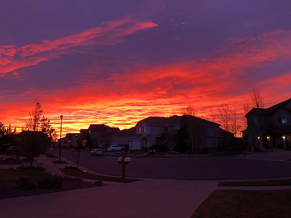 Sunrise from driveway