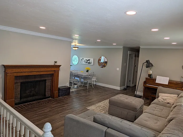 living room from front door view
